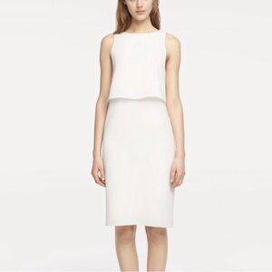 Rag & Bone White Sheath Midi Dress Bateau Neckline